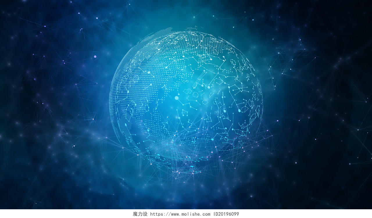 科技粒子多款高清商务创意蓝色星空科技数据背景
